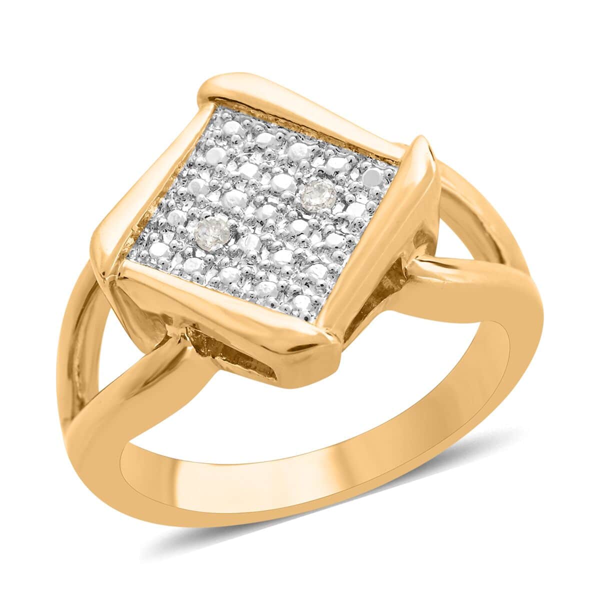 Closeout Deal Diamond Accent Ring in 14K Goldtone Over (Size 7.0) image number 0