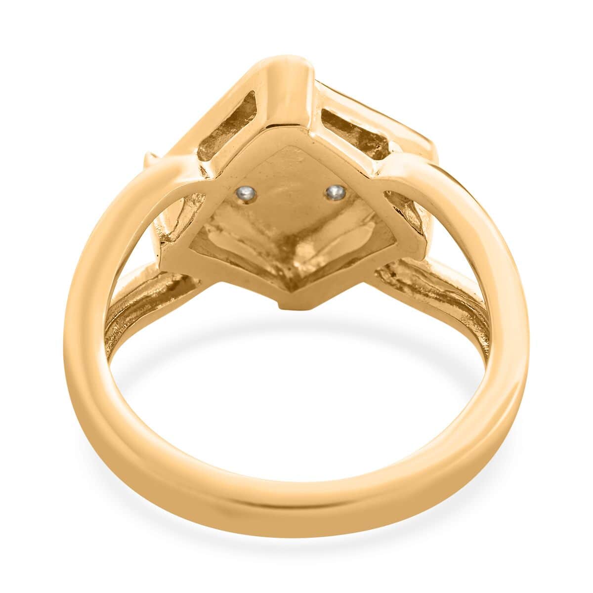 Closeout Deal Diamond Accent Ring in 14K Goldtone Over (Size 7.0) image number 4