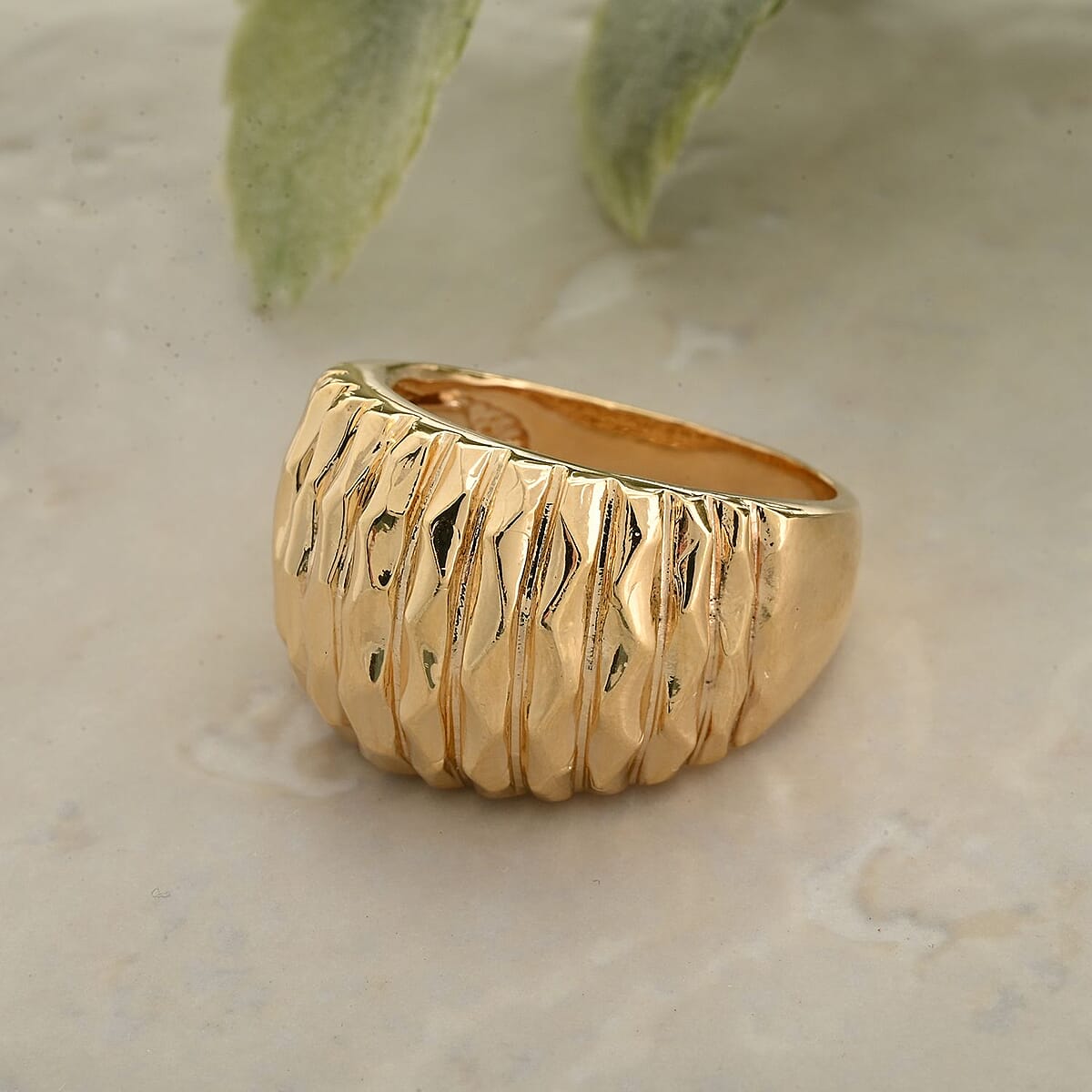 Cigar Band Ring in Goldtone image number 1
