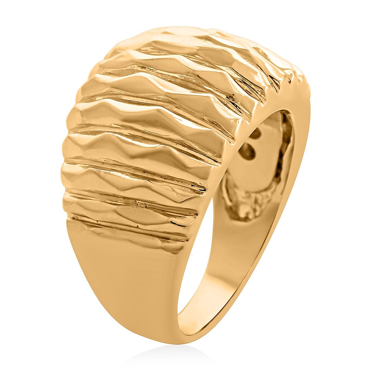 Cigar Band Ring in Goldtone image number 3