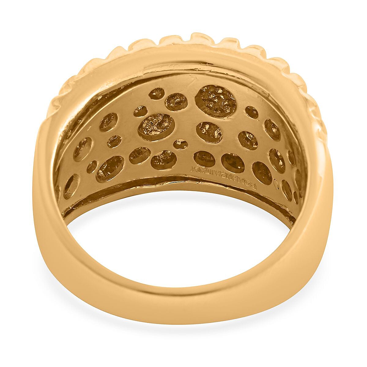 Cigar Band Ring in Goldtone (Size 10.0)