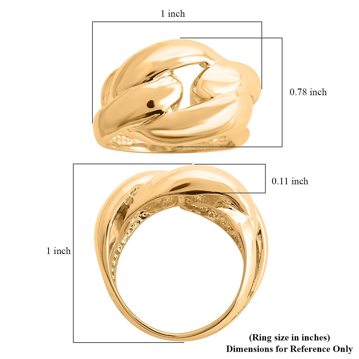 Chunky Ring in Goldtone (Size 8.0) image number 5