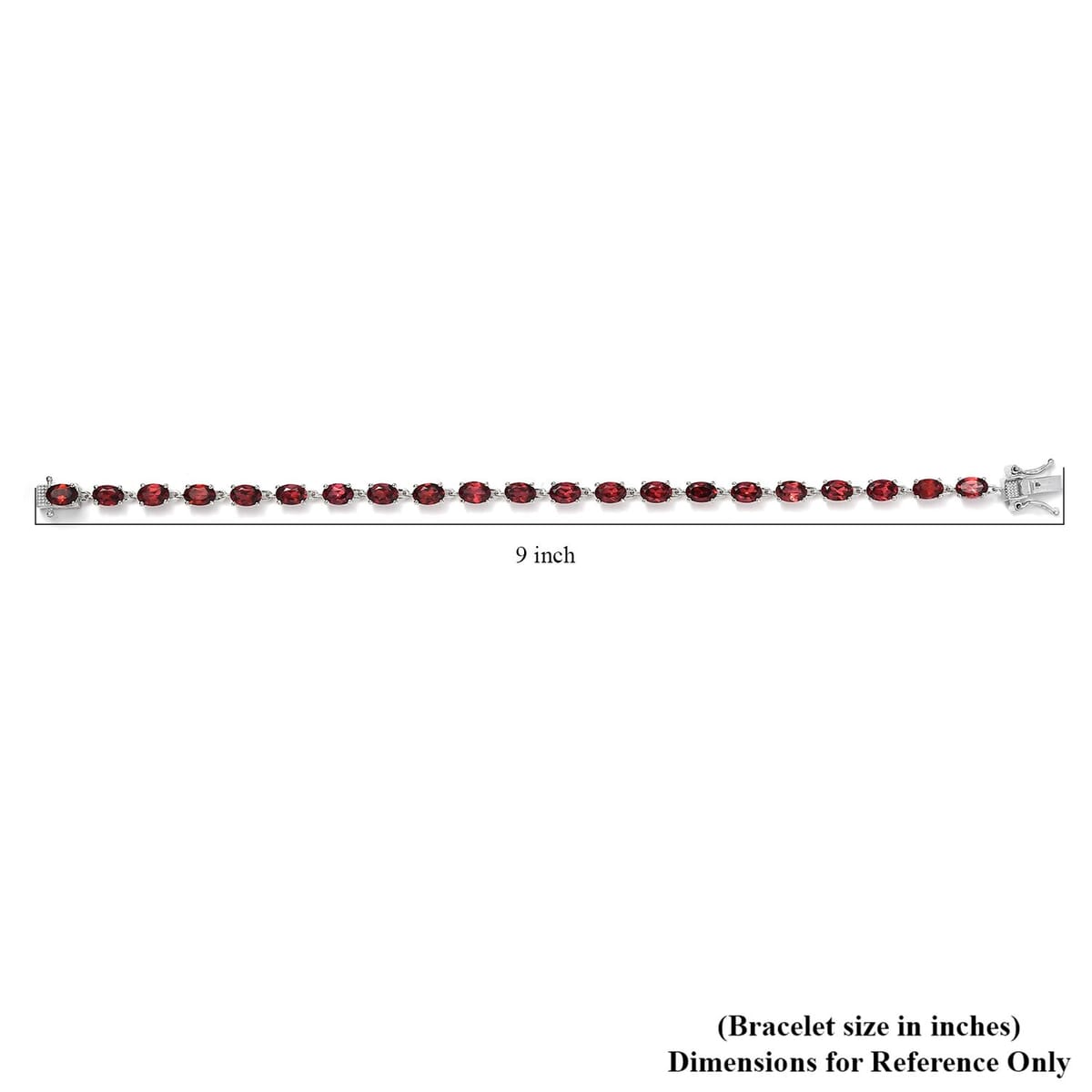 Mozambique Garnet Bracelet in Platinum Over Sterling Silver (7.25 In) 12.50 ctw image number 4