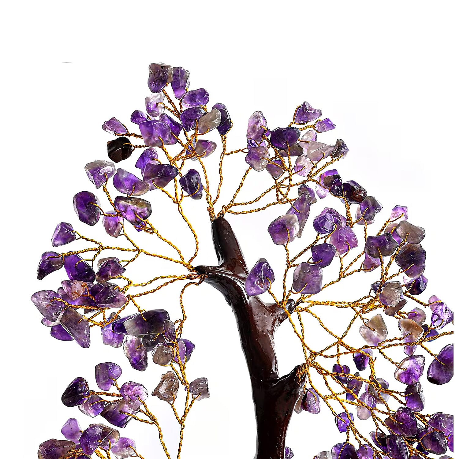 Amethyst Gemstone Tree With Pyramid Orgone Base (Approx. 0.881 lbs)