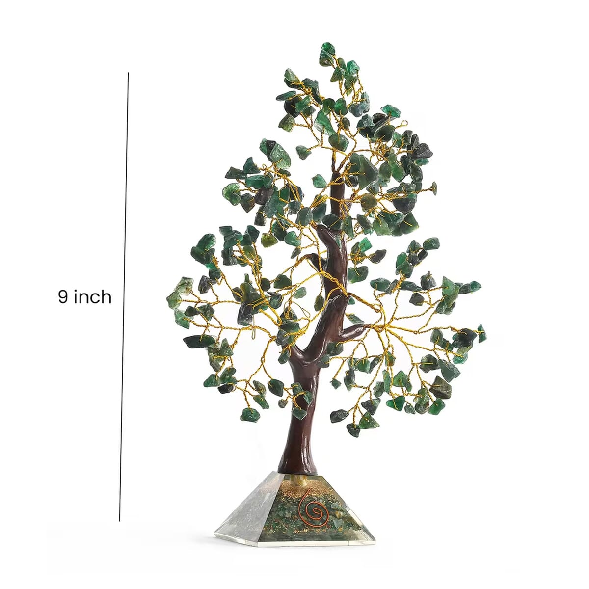 Green Aventurine Gemstone Tree With Pyramid Orgone Base (Approx. 0.881 lbs) image number 6