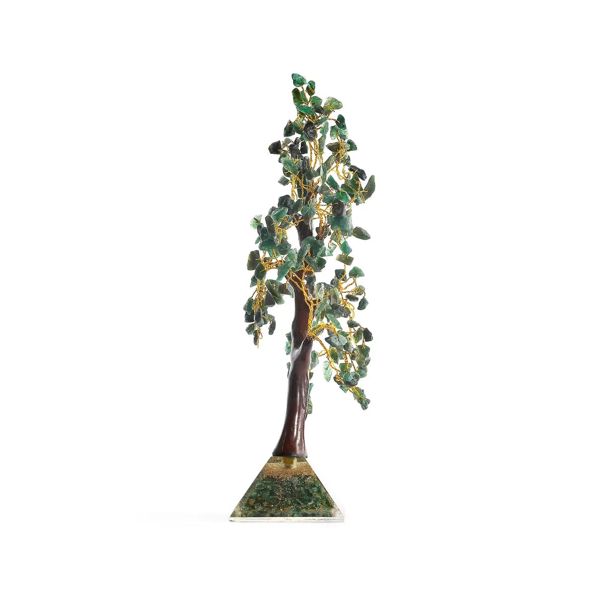 Green Aventurine Gemstone Tree With Pyramid Orgone Base (Approx. 0.881 lbs) image number 8