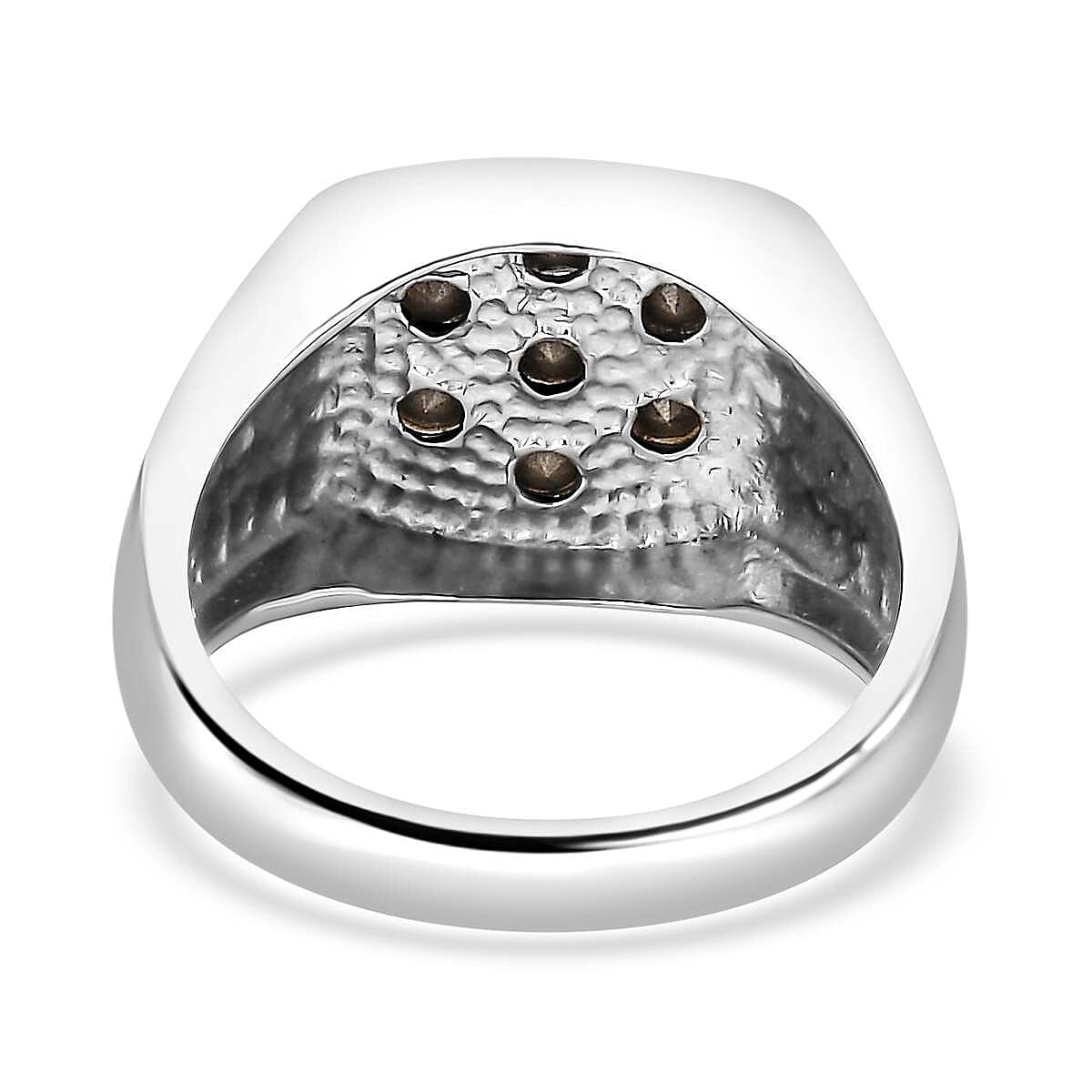 Designer Premium Austrian Crystal Men's Ring in Stainless Steel (Size 10.0) image number 4