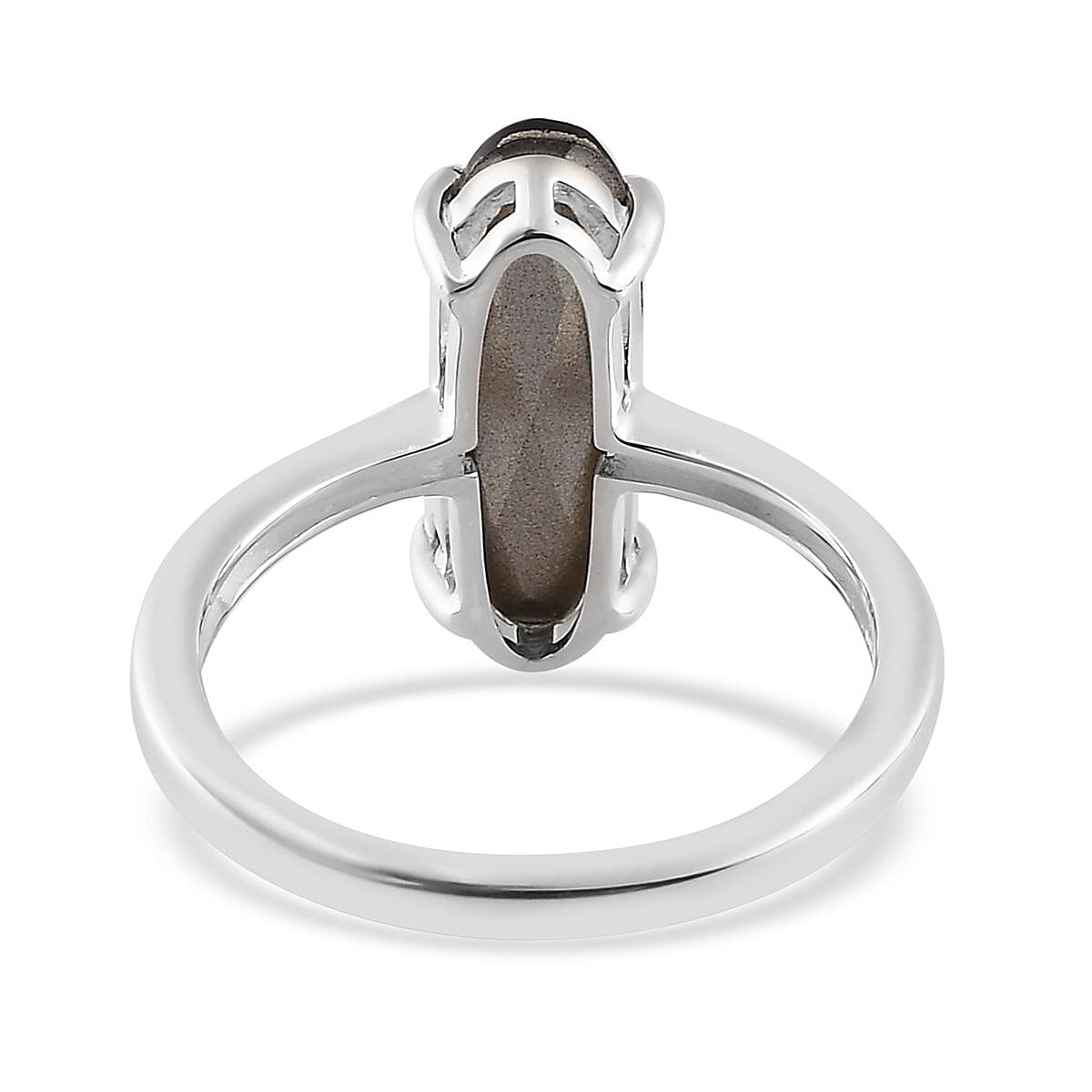 Designer Premium Foilback Amethyst Color Austrian Crystal Solitaire Ring in Sterling Silver (Size 10.0) image number 4