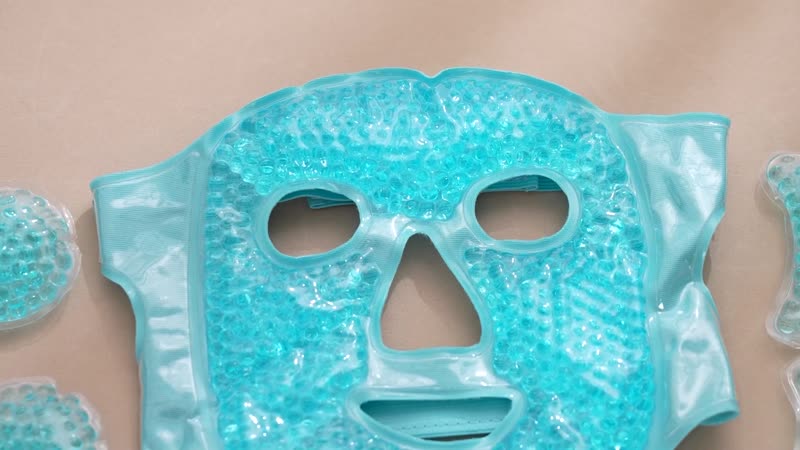 Set of 5pcs Blue Gel Face and Eye Mask with Adjustable Elastic Band
