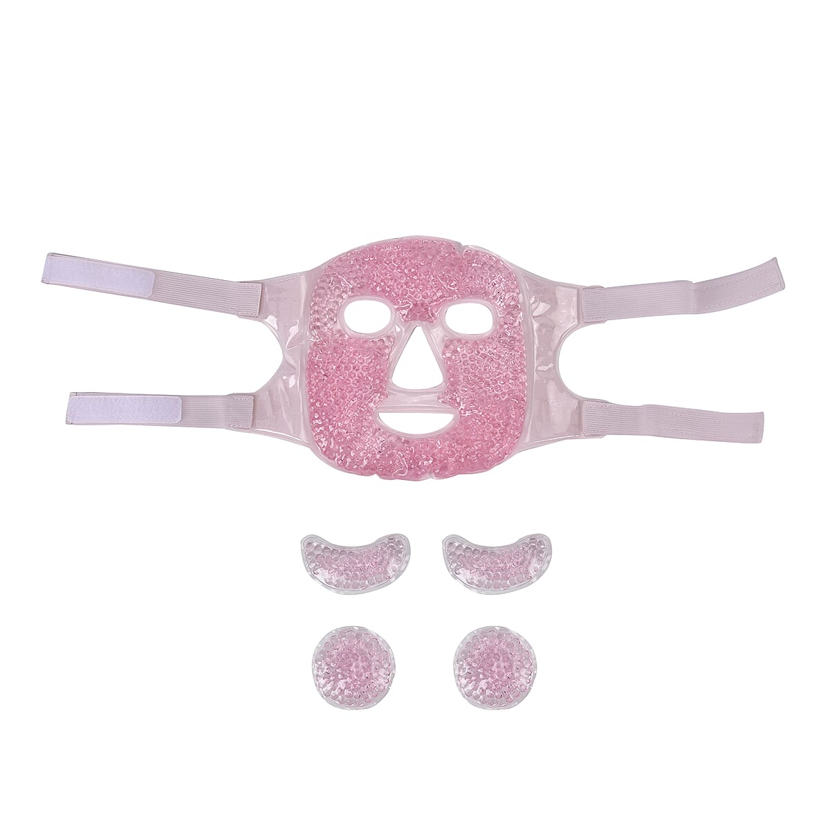 5-in-1 Cooling Face Mask Set- Pink image number 1