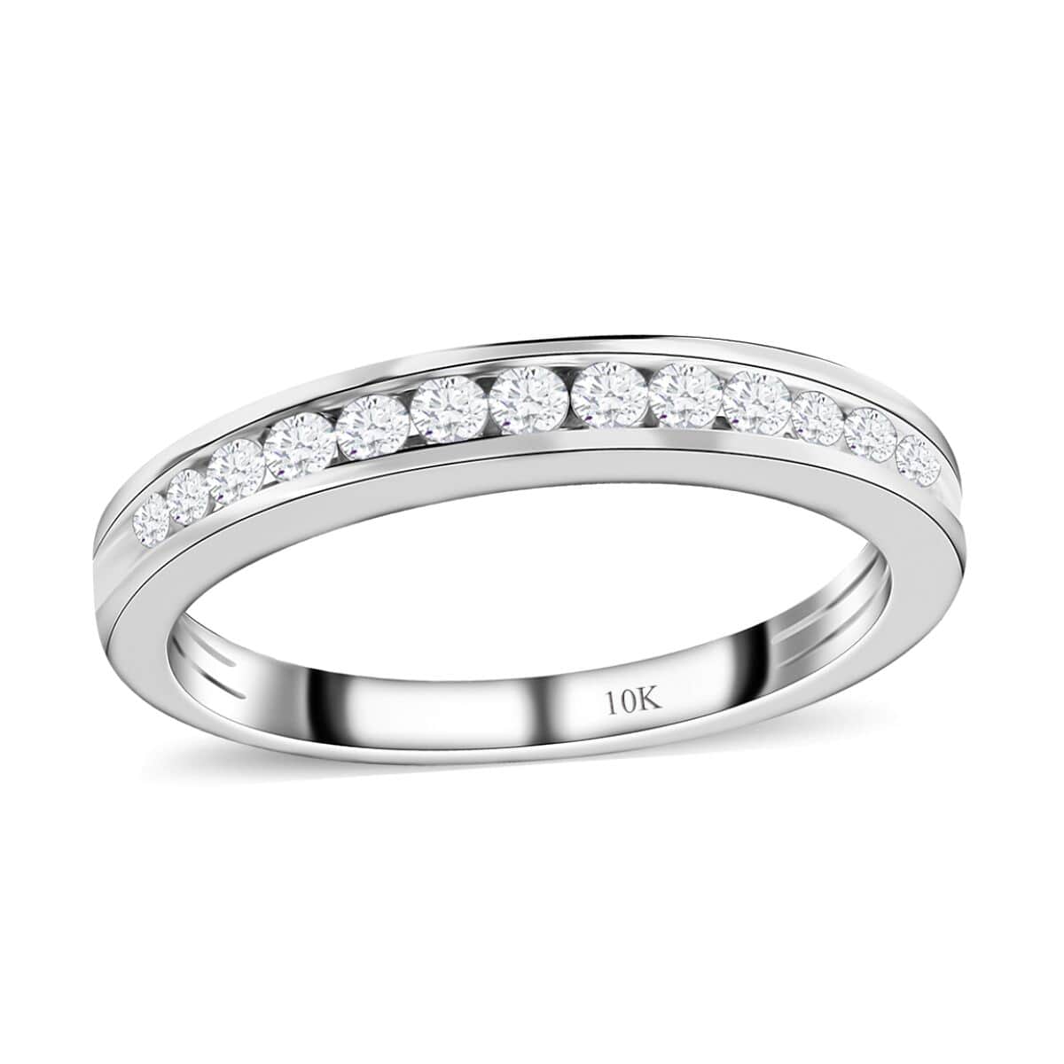 10K White Gold Diamond Ring (Size 7.0) 0.25 ctw image number 0