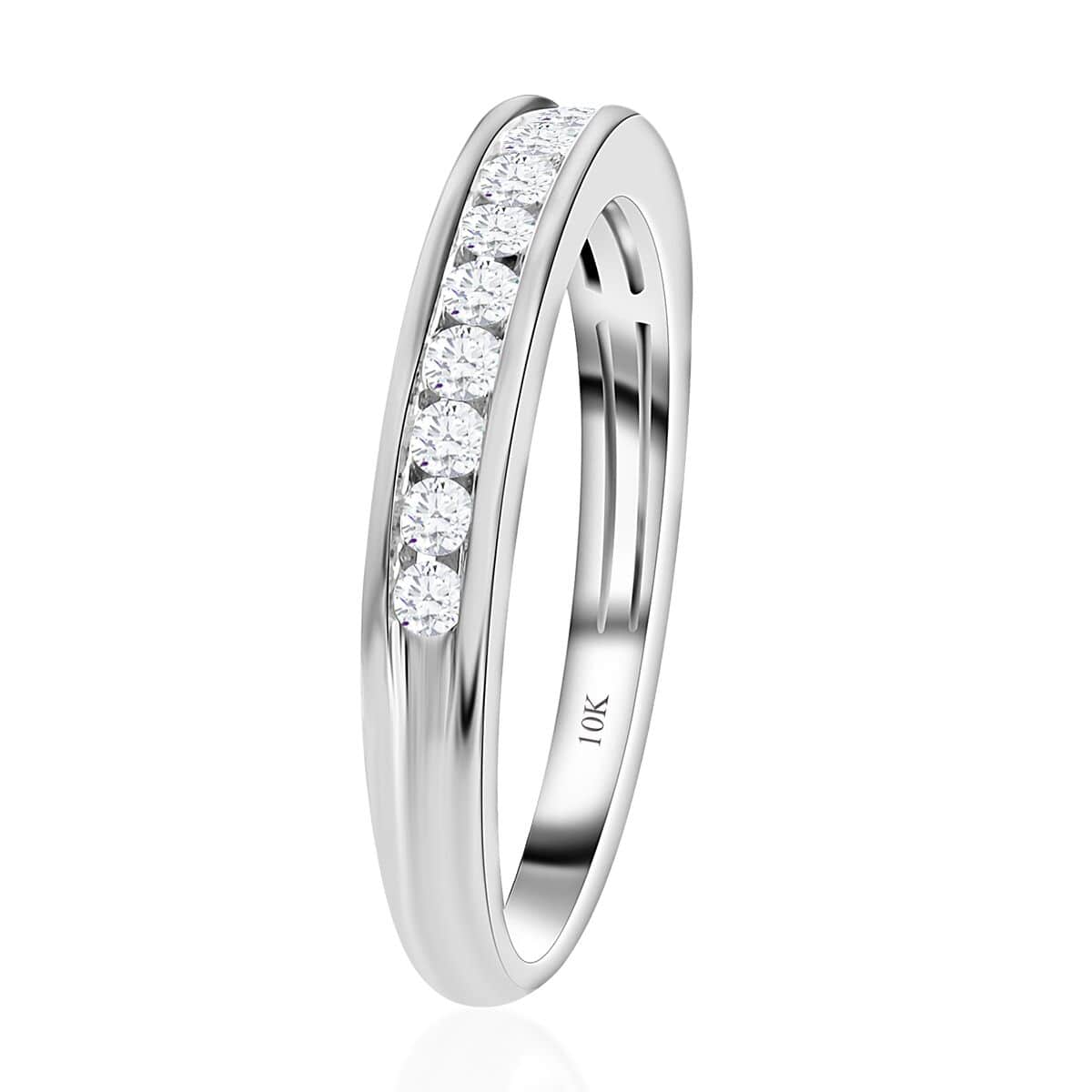 10K White Gold Diamond Ring (Size 7.0) 0.25 ctw image number 3