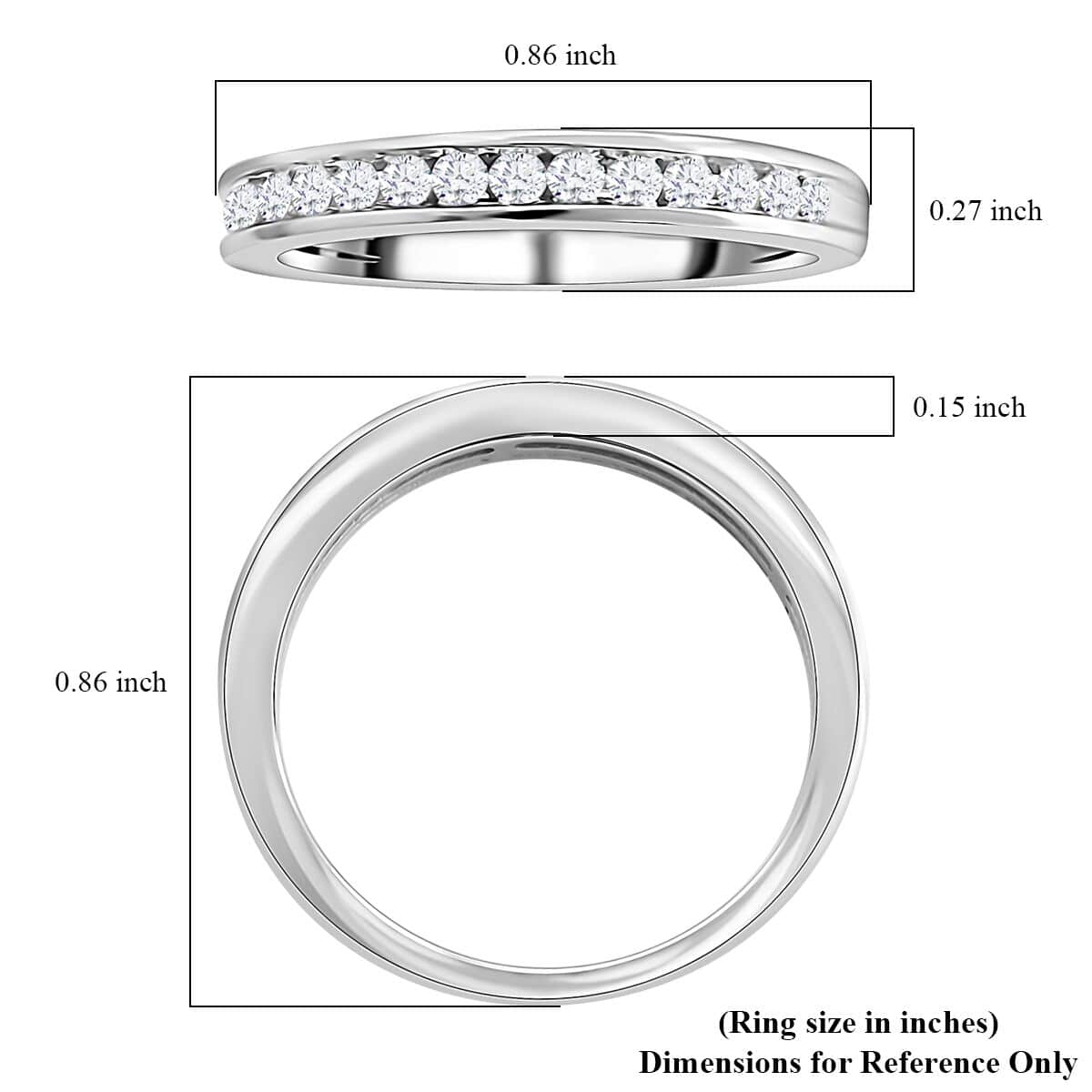 10K White Gold Diamond Ring (Size 7.0) 0.25 ctw image number 4