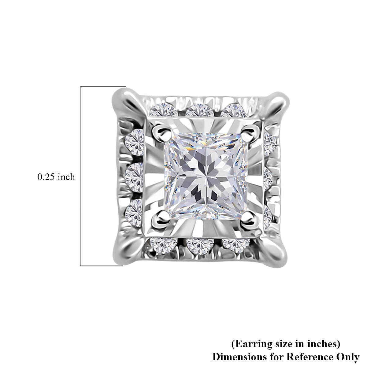 NY Closeout 10K White Gold Diamond Stud Earrings 1.00 ctw image number 4