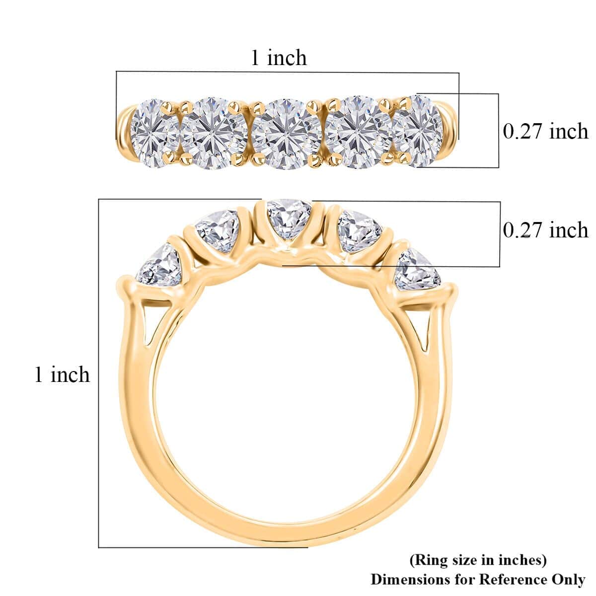 Modani 14K Yellow Gold G-H I2 Diamond Ring (Size 6.0) 4.80 Grams 2.60 ctw image number 4