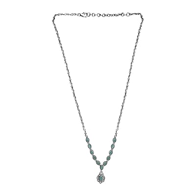 Grandidierite Necklace 18-20 Inches in Platinum Over Sterling Silver 2.50 ctw