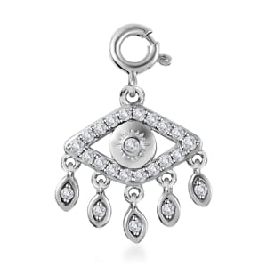 Moissanite Charm in Platinum Over Sterling Silver  0.50 ctw