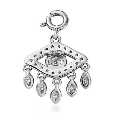 Moissanite Charm in Platinum Over Sterling Silver  0.50 ctw