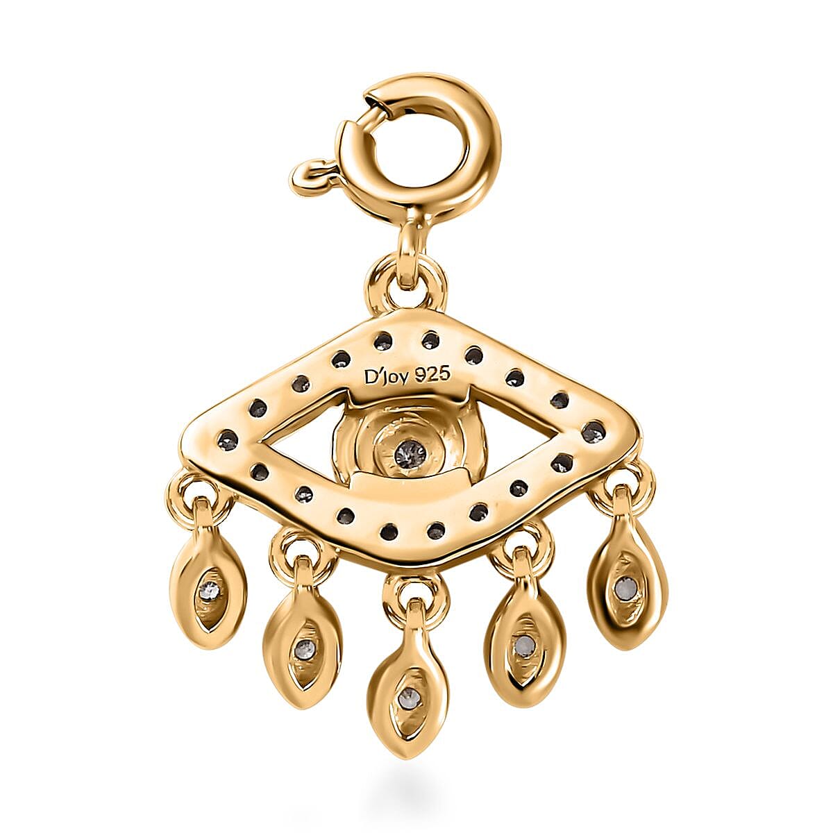 Moissanite Charm in Vermeil Yellow Gold Over Sterling Silver 0.50 ctw image number 4