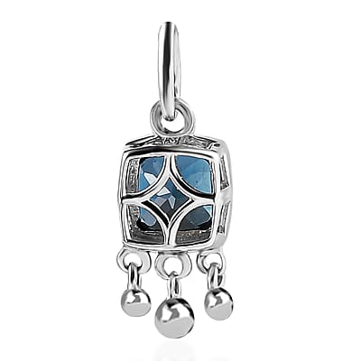 London Blue Topaz Charm in Platinum Over Sterling Silver 1.10 ctw