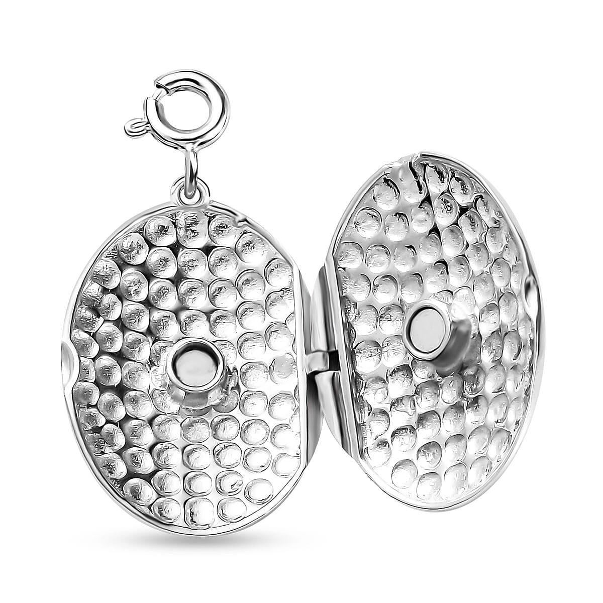 Platinum Over Sterling Silver Floral Charm 6.75 Grams