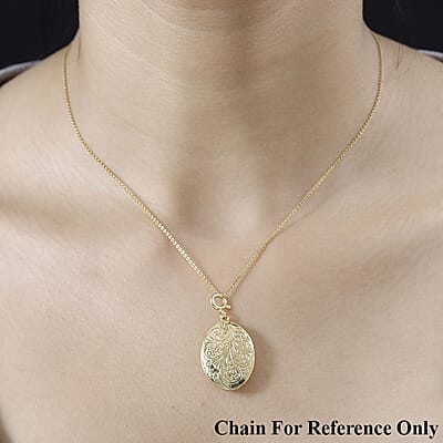 Vermeil Yellow Gold Over Sterling Silver Floral Medallion Charm 7.35 Grams