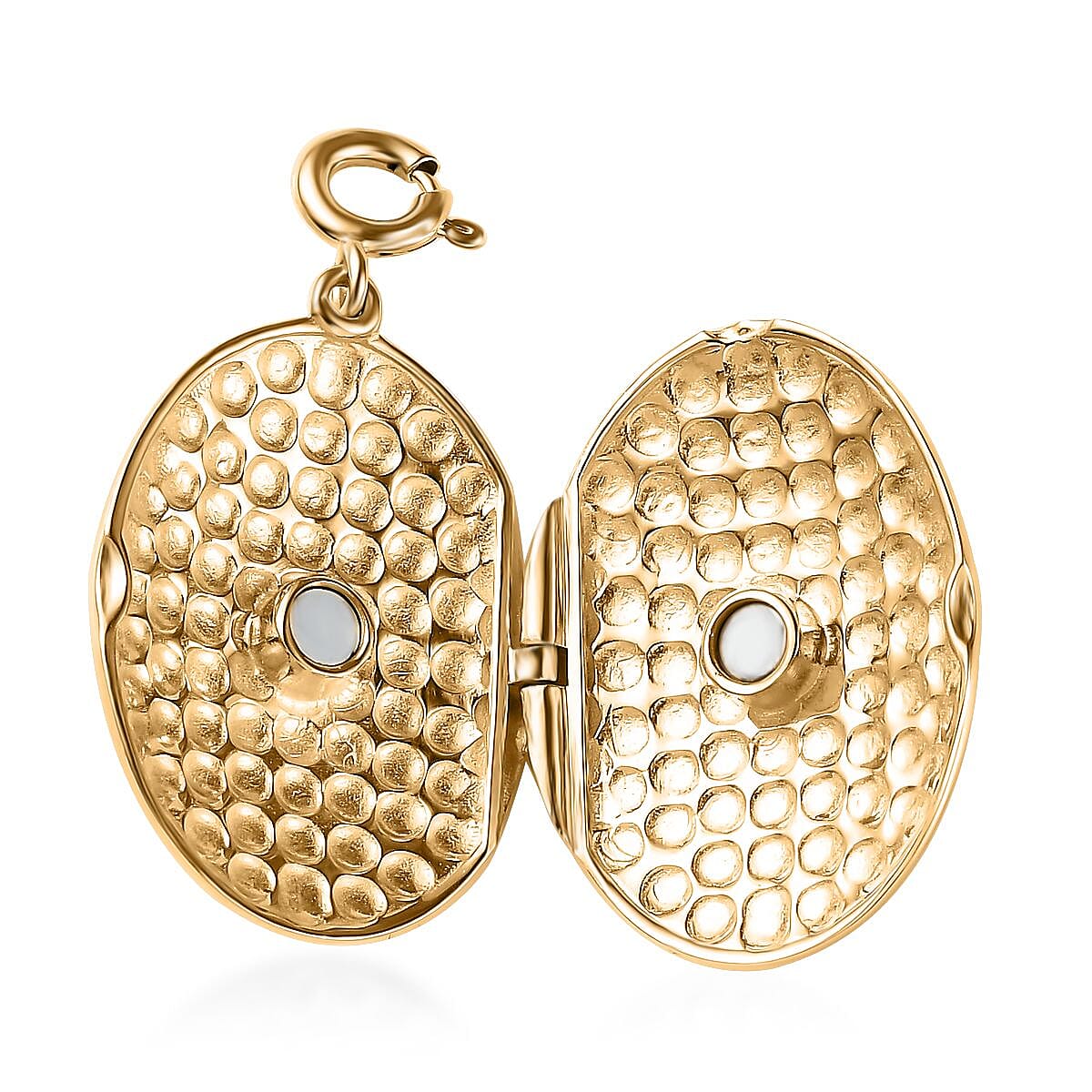 Vermeil Yellow Gold Over Sterling Silver Floral Medallion Charm 7.35 Grams image number 4