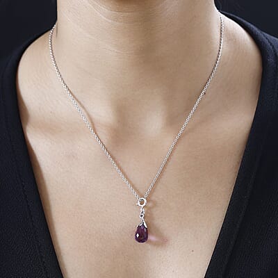 Rose De France Amethyst Charm in Platinum Over Sterling Silver 5.10 ctw