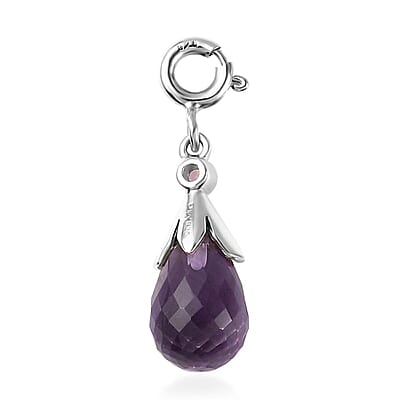 Rose De France Amethyst Charm in Platinum Over Sterling Silver 5.10 ctw