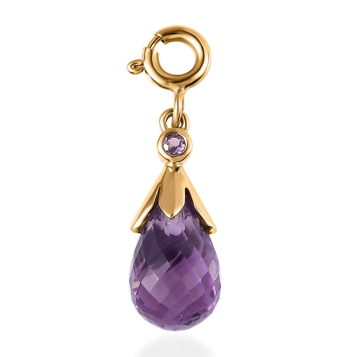 Rose De France Amethyst Charm in Vermeil Yellow Gold Over Sterling Silver 5.10 ctw image number 0