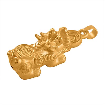 Electroform Pixiu Pendant in 24K Yellow Gold 3.3 Grams