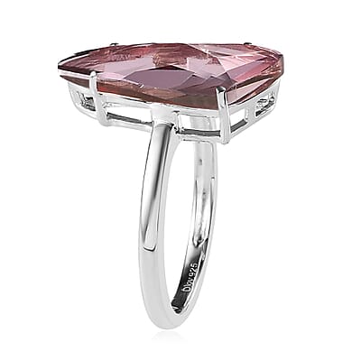 Designer Premium Astral Pink Austrian Crystal Solitaire Ring in Sterling Silver (Size 10.0) 3.30 ctw