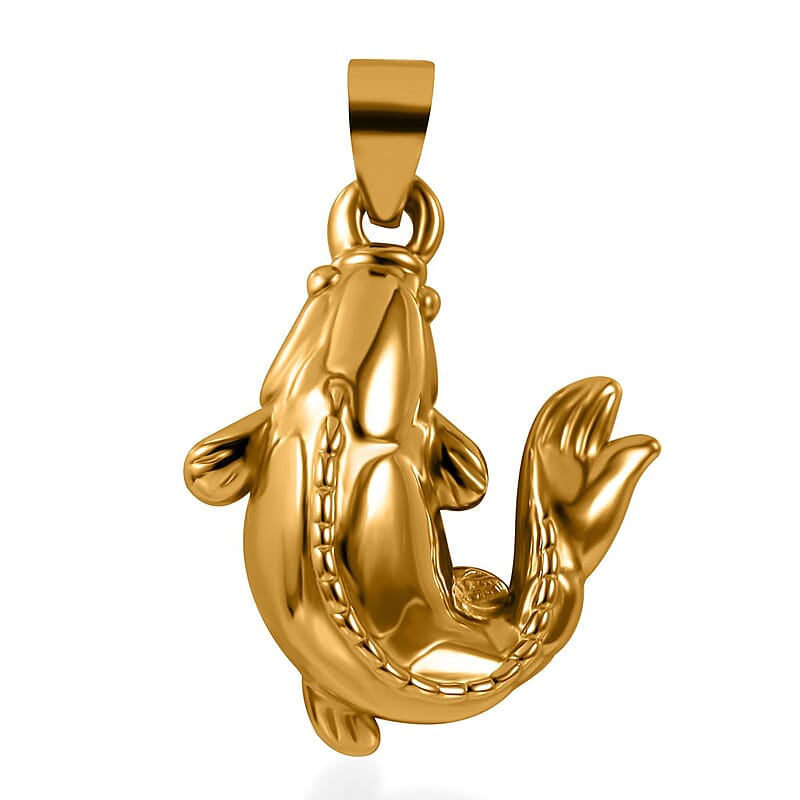 Electroform Fish Pendant in 24K Yellow Gold 2.45 Grams