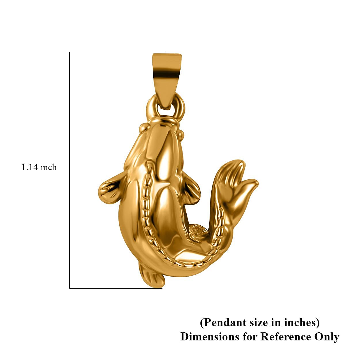 Electroform Fish Pendant in 24K Yellow Gold 2.45 Grams