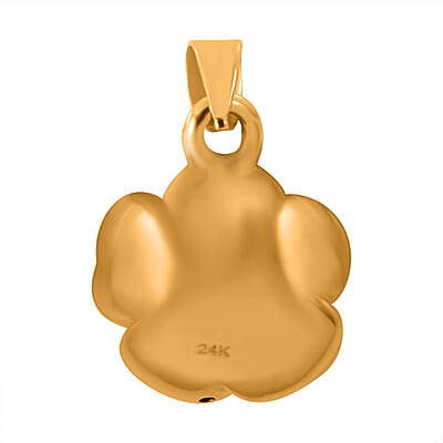 24K Yellow Gold Electroform Rose Pendant 2.50 Grams