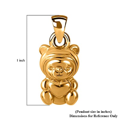 Electroform Teddy Pendant without Chain in 24K Yellow Gold 2.50 Grams