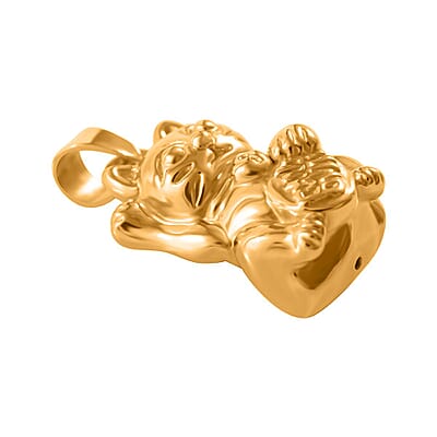 Electroform Cat Pendant without Chain in 24K Yellow Gold 2.70 Grams