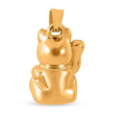 Electroform Cat Pendant without Chain in 24K Yellow Gold 2.70 Grams