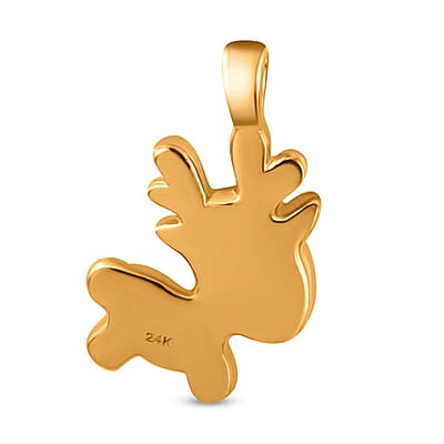 Electroform Deer Pendant without Chain in 24K Yellow Gold 2.30 Grams