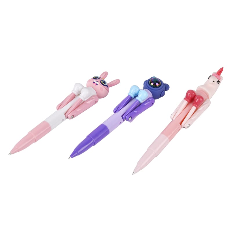 Set of 6 Boxing Pens - Astronaut, Rabbit, Unicorn (Black Ink)
