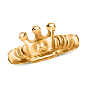 24K Yellow Gold Electroform Crown Ring (Size 6.0) 1.80 Grams