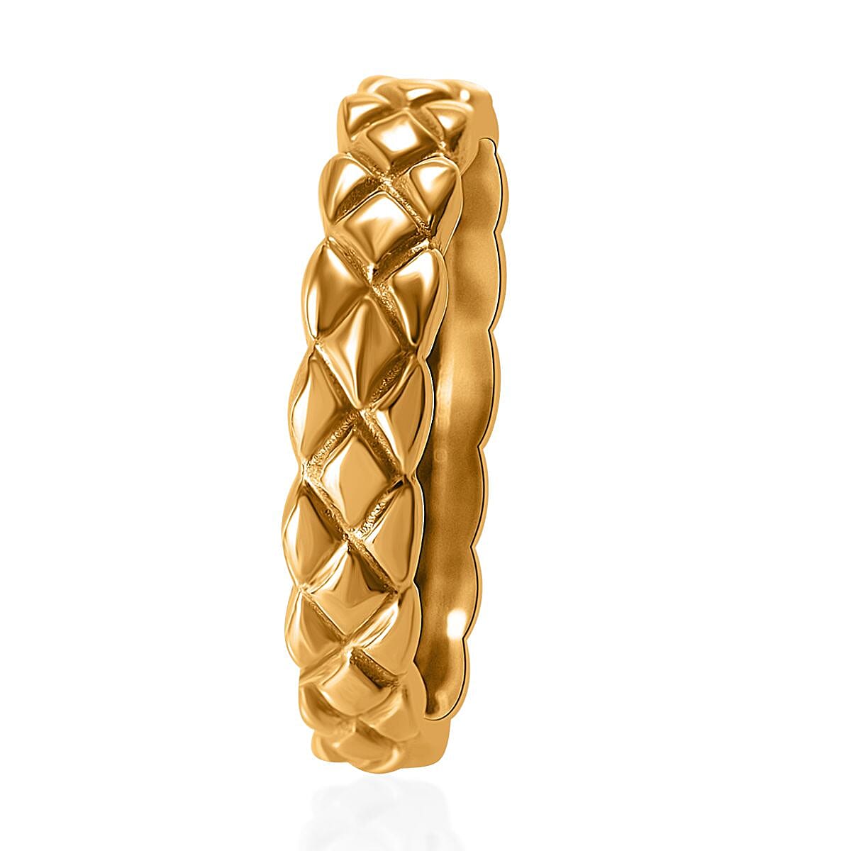 24K Yellow Gold Electroform Cross Ring (Size 10.0) 1.50 Grams