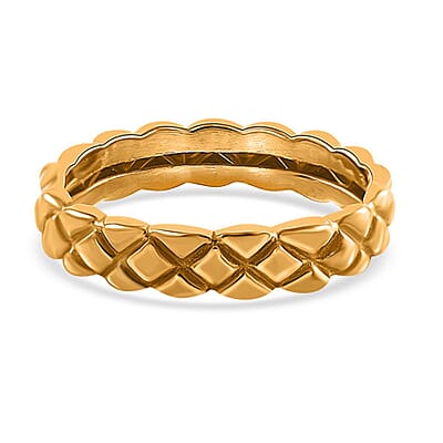 24K Yellow Gold Electroform Cross Ring (Size 10.0) 1.50 Grams