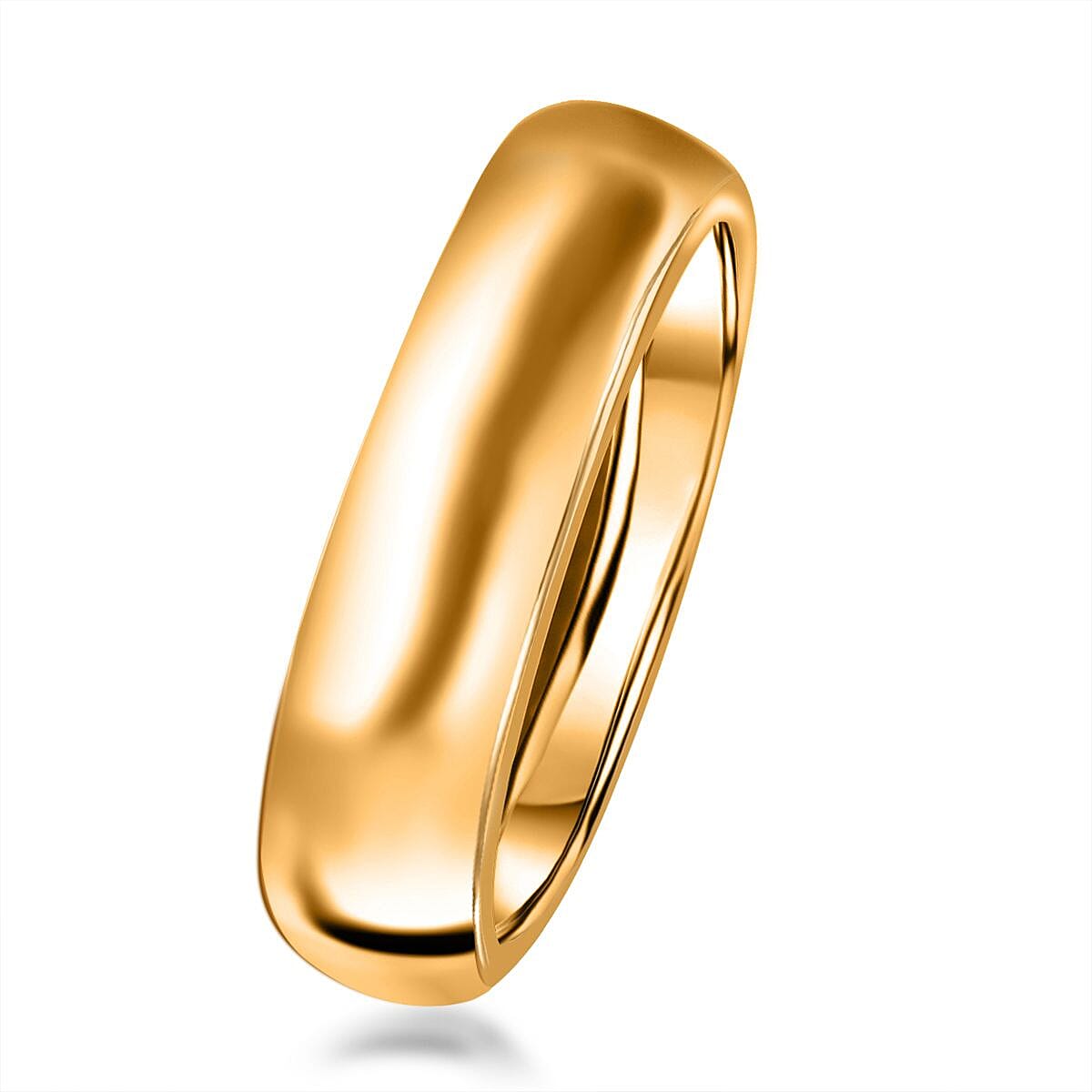 24K Yellow Gold Electroform Band Ring (Size 10.0) 1.90 Grams