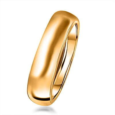 24K Yellow Gold Electroform Band Ring (Size 10.0) 1.90 Grams