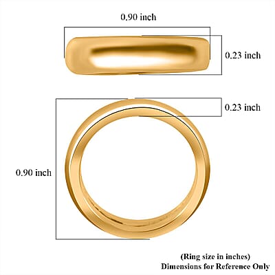 24K Yellow Gold Electroform Band Ring (Size 10.0) 1.90 Grams