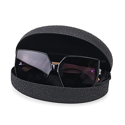 UV400 and Polarized PC Sunglasses with Bamboo Temples, Pouch and Case
