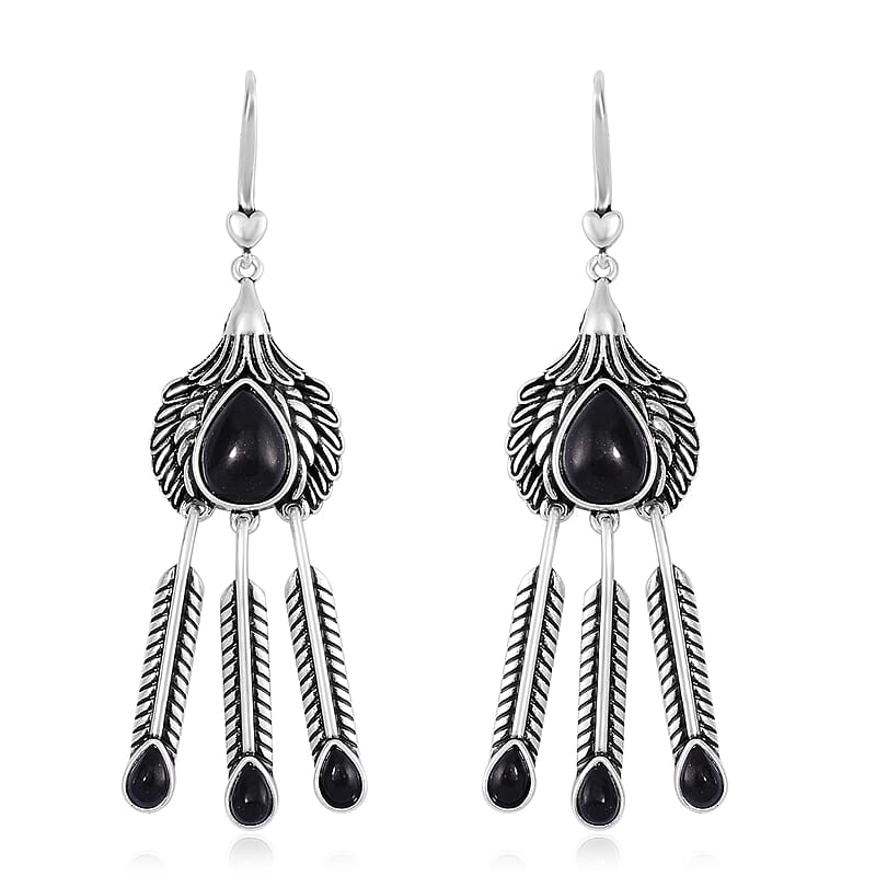 Shungite Eagle Earrings in ION Plated Copper 20.00 ctw