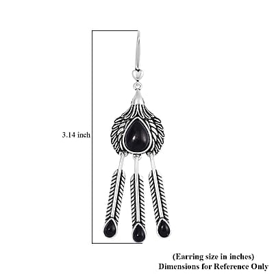 Shungite Eagle Earrings in ION Plated Copper 20.00 ctw