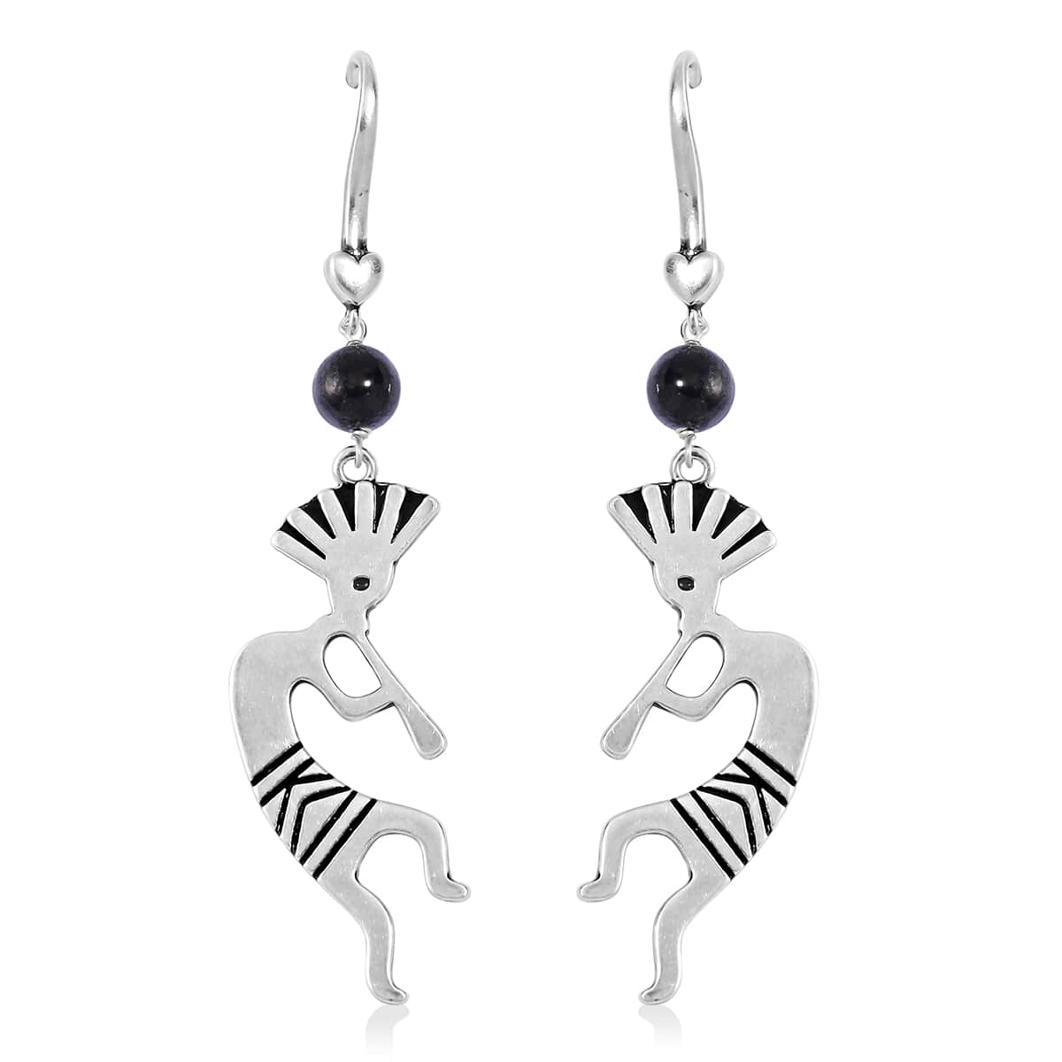 Shungite Kokopelli Earrings in ION Plated Copper 5.00 ctw image number 0